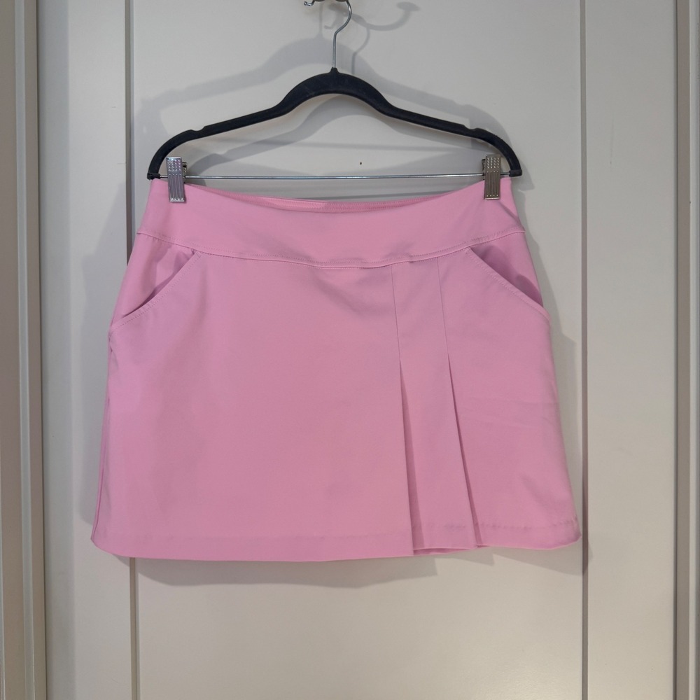 Lilly Pulitzer Luxletic Pink‎ Golf Skort Pleated Front Athletic Skirt Womens 12